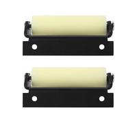 UncleS Lot de 2 roulettes de glissière de remorque, mouvement lisse, en acier et en caoutchouc, installation rapide pour remorque, mouvement lisse du film