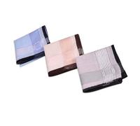 UncleS Lot de 3 mouchoirs classiques adversaire pour femmes et hommes - Haute absorption - Tissu de voyage - Poche carrée - Pour homme - Tissu absorbant la transpiration, j, taille unique