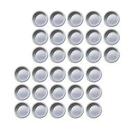 UncleS Lot de 30 récipients ronds pour bougie chauffe-plat - Pour la fabrication de bougies - Support en aluminium - Pour faire des décorations à la maison