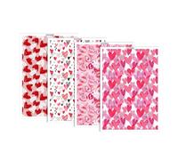 UncleS Lot de 4 autocollants de transfert d'argile Valentine Amour Cœur Eau Soluble pour boucles d'oreilles