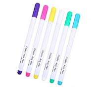 UncleS Lot de 6 marqueurs effaçables à l'eau pour tissus, marqueurs solubles dans l'eau, stylos à encre pour couture, travaux d'aiguille, marquage de tissu