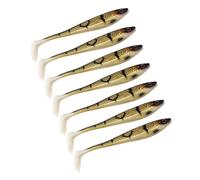 UncleS Lot de 7 leurres de pêche souples Appâts artificiels Pagaie Queue Flotteur pour truite Walleye Leurre de natation 10 cm Équipement de qualité supérieure