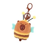 UncleS Mode Capybaras Dress Up Keychain Charme Pendentif avec des cadeaux de couleur élégants pour les créateurs de tendances Utilisation quotidienne Cadeaux amoureux des animaux, Bee Ball Doll 1
