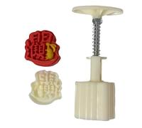 UncleS Moules à dessert 50 g Moule à pâtisserie Moule à gâteau Moule à gâteau Forme de personnage chinois Texture ABS Outil de dessert pour maison professionnelle Kit de pâtisserie