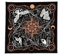 UncleS Nappe De Carte De Tarots À D'oiseau Et De Lune Autels en Tissu Tapisserie De Table De Divination Facile À Utiliser Nappe De Tarots À D'oiseau Et De Lune Nappe Spirituelle