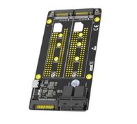 UncleS NVME to PCIe HDDs Adapter Two NVME M Key to Two SFF-8643 PCIe Adapter for 2230 2242 2260 2280