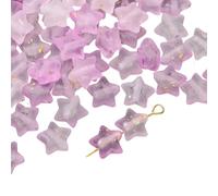 UncleS Pack of 1 Acrylic Five Point Star Shaped Bead Gradient Sparkling Gold Finish Craft Supplies for Handmade Jewelry Making Glittering Five Point Star Craft Bead