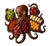 UncleS Plaque de troubles du bois 8 designs tentacules entrées décoratives Le plateau pour fruits de mer et fêtes à thème saucisses pour les cadeaux sont servis