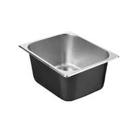 UncleS Poêle alimentaire demi-taille en acier inoxydable avec couvercle pour cuisine commerciale Récipient de stockage résistant à la rouille Restaurant Préparation Baignoire Cuisine Organisation