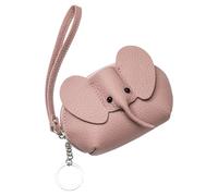 UncleS Porte-Cartes en Cuir Imprimé Éléphant Breloque Élégante -Monnaie À Fermeture Éclair pour Cartes Et Pièces De en Cuir Véritable