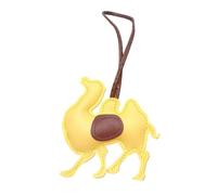 UncleS Porte-clés animal du désert artiste porte-clés en cuir PU sac minimaliste charme voyage sac à dos accessoire cadeau réfléchi route de soie bijoux de culture cadeau, jaune, taille unique