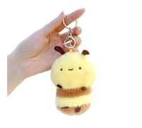 UncleS Porte-clés en peluche abeilles doux rempli d'animaux Sac fait main Décoration Accessoires de mode pour femmes enfants Porte-clés fait main Charme, Porte-clés, taille unique