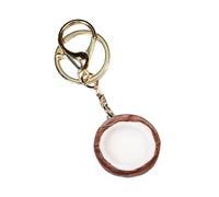 UncleS Porte-clés réaliste en forme de canne léger et robuste, idéal pour ajouter une touche individuelle à vos articles du quotidien, accessoire robuste, Demi noix de coco ancienne, taille unique