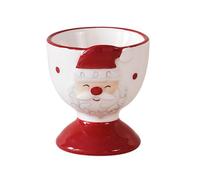 UncleS Porte-œufs en céramique Père Noël/cerf Petite boisson de vacances au vin Table de petit-déjeuner Accessoires de cuisine Noël Père Noël Père Noël Père Noël Élan Œufs en céramique