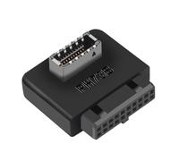 UncleS Prise De Joint Direction USB3.0 19/20 Broches Cartes Mères D'ordinateur Bureau Broche Vertical Coude À 90 Degrés Port USB Adaptateur Panneau