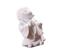 UncleS Statue de moine en résine - Sculpture bouddhiste pour ceux qui apprécient la culture orientale et la paix - Figurine couleur sable