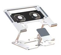 UncleS Support de téléphone pour ordinateur portable réglable 2 en 1 Support ergonomique pour le travail collaboratif Support d'ordinateur portable de stockage simple réglable