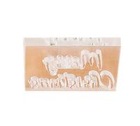 UncleS Tampon à fondant de Noël festival avec phrases en anglais Outil de cuisson facile à utiliser Moules à biscuits qui conviennent à la cuisson Presse à cookies réutilisable