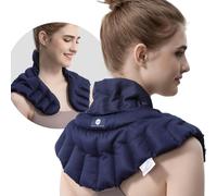 Uncn Coussin Chauffant Micro-Onde Pour Le Cervical 47×28cm Bouillotte Micro-Onde Noyau De Cerise Graine De Lin Tissu De Coton Ignifugé Et Odeur De Citronnelle, Camomille, Menthe