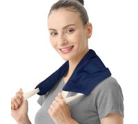uncn Longue Coussin Chauffant du cou Cervicales Micro Onde,noyaux cerises | Bouillotte Micro-Onde, noyaux cerises,grande poche chauffante nuque epaule et dos,ventre