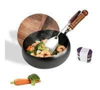 Uncoated Thick Iron Pot，Japanese Uncoated Cast Iron Pot with Lid ，Multifunctional Cast Irons ，Suitable for kitchen cooking with electric stoves/induction cookers/gas stoves (L(28CM))