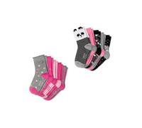 uncover by SCHIESSER Chaussettes gris chiné / rose / noir / blanc, Taille 19-22