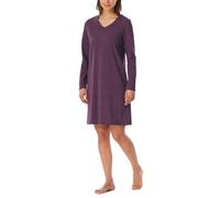 Uncover by Schiesser Damen Nachthemd Langarm-Nachtwäsche Chemise de Nuit, Prune 182851, 52 Femmes