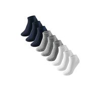 Uncover by Schiesser Herren 9 Pack Sneaker Socken Sportsocken-Sparpack Chaussettes, 3X Weiß / 3X Grau Mel. / 3X Nachtblau, 43 (Lot de 9) Homme