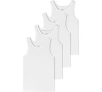 UNCOVER by SCHIESSER Lot de 4 maillots de corps pour hommes - Série "Uncover", col rond Blanc 2XL