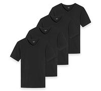 Uncover by Schiesser Lot de 4 maillots de corps / t-shirts à manches courtes pour homme - En coton, 4 x noir., M