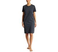uncover by SCHIESSER Chemise de nuit bleu foncé / blanc, Taille S