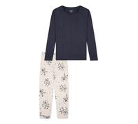 Uncover by Schiesser Schiesser Uncover Ensemble Pyjama pour Femme avec t-Shirt à Manches Longues et Pantalon de Pyjama Long - Ensemble Pyjama (1 pièce), Bleu Gris_177167, 46