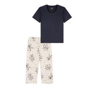 uncover by SCHIESSER Pyjama ' Nightwear ' crème / bleu, Taille XL