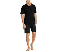 Uncover by Schiesser Schlafanzug Kurz, Pyjama Court Homme, Schwarz, 50