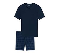 Uncover by Schiesser Schlafanzug Kurz Pyjama Court, Nachtblau, 58 Homme