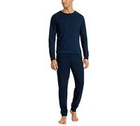 Uncover by Schiesser Schlafanzug Lang Pyjama Long, Nachtblau, 52 Homme