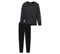 Uncover by Schiesser Schlafanzug Lang Pyjama Long, Schwarz, 56 Homme