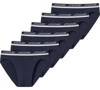 UNCOVER by SCHIESSER Slip hommes 6 packs - Slip Rio, série "Uncover", ceinture avec logo bleu foncé M