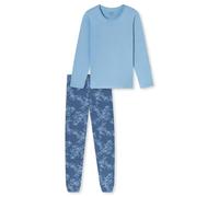 Uncover by Schiesser Uncover Nightwear Ensemble de Pijama, Bleu Clair 182852, 40 Femmes