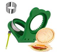 Uncrustables Machine à sandwich sans croûte, PB&J Uncrustable Maker - Couleur verte, forme ronde