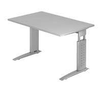 UNDA 12 S | Bureau - 120 x 80 Gris/Argent réglable en hauteur