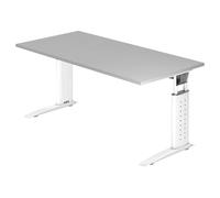 UNDA 16 W | Bureau - 160 x 80 réglable en hauteur Gris/Blanc