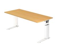 UNDA 19 W | Bureau - 180 x 80 réglable en hauteur Hêtre/Blanc