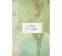 Undated Daily Planner with Hourly Schedule & Notes: Green Minimal Aesthetic Cover (6x9, 120 Pages)