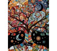 Undated Daily, Weekly, Monthly Planner with Budget Tracker and Goal Planner: Colorful Tree of Life