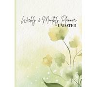 Undated Weekly & Monthly Planner with To-Do List, Goal Setter, and Habit Tracker - Vintage Cover Design Gray Green Floral: All-in-One Life Organizer Notebook for Work, School & Home (8.5 x 11'')