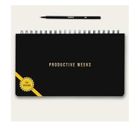 Undated Weekly Planner 2026 | Daily Agenda To Do List Notepad Day Planner Notebook | Monthly School Task, Work Schedule Planners | Yearly Horizontal Calendar Spiral Desk Organizer | V1