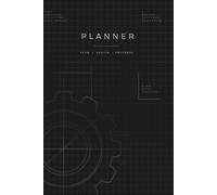 Undated Yearly Planner: 12-Month Black Weekly Planner for STEM: Academic Planning Notes and Important Dates Field 8.25x6in: Designed for Engineering, ... Assignments, Exams, Projects and Goals