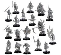Undead Skeleton Army - 18 figurines pour jeux de guerre DND et de table | Ensemble de morts-vivants à l'échelle de 32 mm | RPG Skeleton Warriors, Command & Ghosts | Figurines sous licence Highlands |