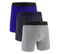 Under Armour 3-Pack Performance Cotton Boxer Brief, 6" Inseam, All-Day Comfort & Ultra-Soft Boxeur ajusté, Midnight Navy-Core, 3XL (Lot de 3) Hommes